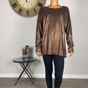 lauren ralph lauren copper shimmer top